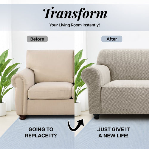 1PC Stretch Sofa Cover – Spandex Non-Slip Couch Slipcover, Washable & Pet-Friendly
