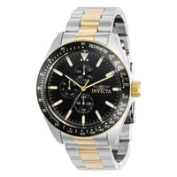 Invicta 38969 Men's Aviator Black Bezel Two Tone Bracelet Watch