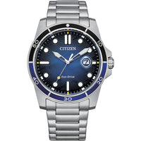 Citizen AW1810-85L Men's Eco-Drive Silver Steel Bracelet Watch