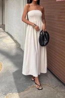 The Summer Ease – Strapless Flowy Jumpsuit