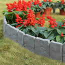 Stone-Look Garden Border Edging — 10-Piece Interlocking Set