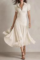 Serenelle – Satin Elegance Midi Dress