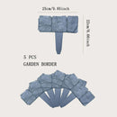 Stone-Look Garden Border Edging — 10-Piece Interlocking Set