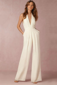 The Lounge Allure – Draped Halter Jumpsuit
