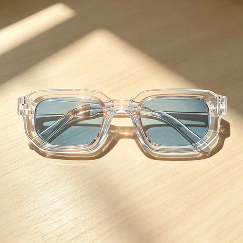🕶️🔆 6 - Pack Vintage Rectangle Frame Sunglasses for Men & Women with UV400 Protection