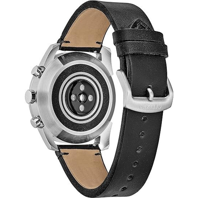 CITIZEN CZ SMART HYBRID 2ND GENERATION JX2010-04E BLACK DIAL LEATHER MENS WATCH