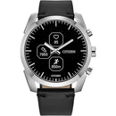 CITIZEN CZ SMART HYBRID 2ND GENERATION JX2010-04E BLACK DIAL LEATHER MENS WATCH